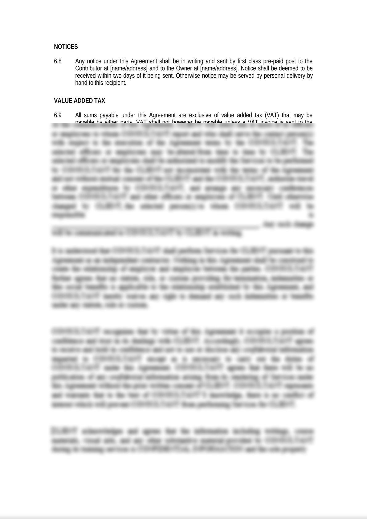 Freelance Contributor's Agreement for Website Design -3