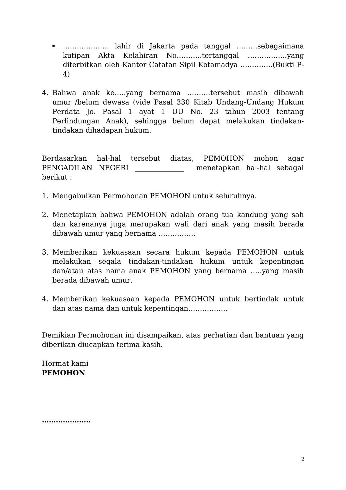 Draft Surat Permohonan Perwalian-2