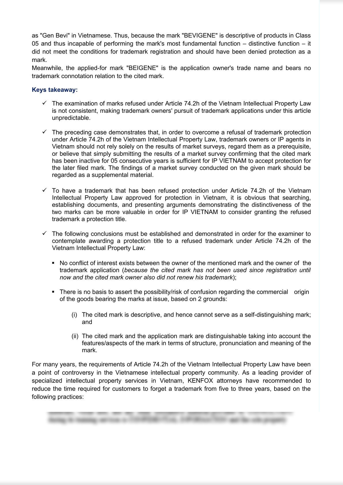 Approaches to overcome a refusal of a trademark application that is identical or similar to an expired mark in Vietnam-2