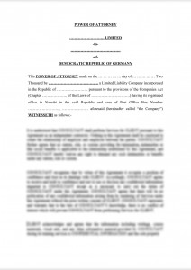 power of attorney Corporation to Individual