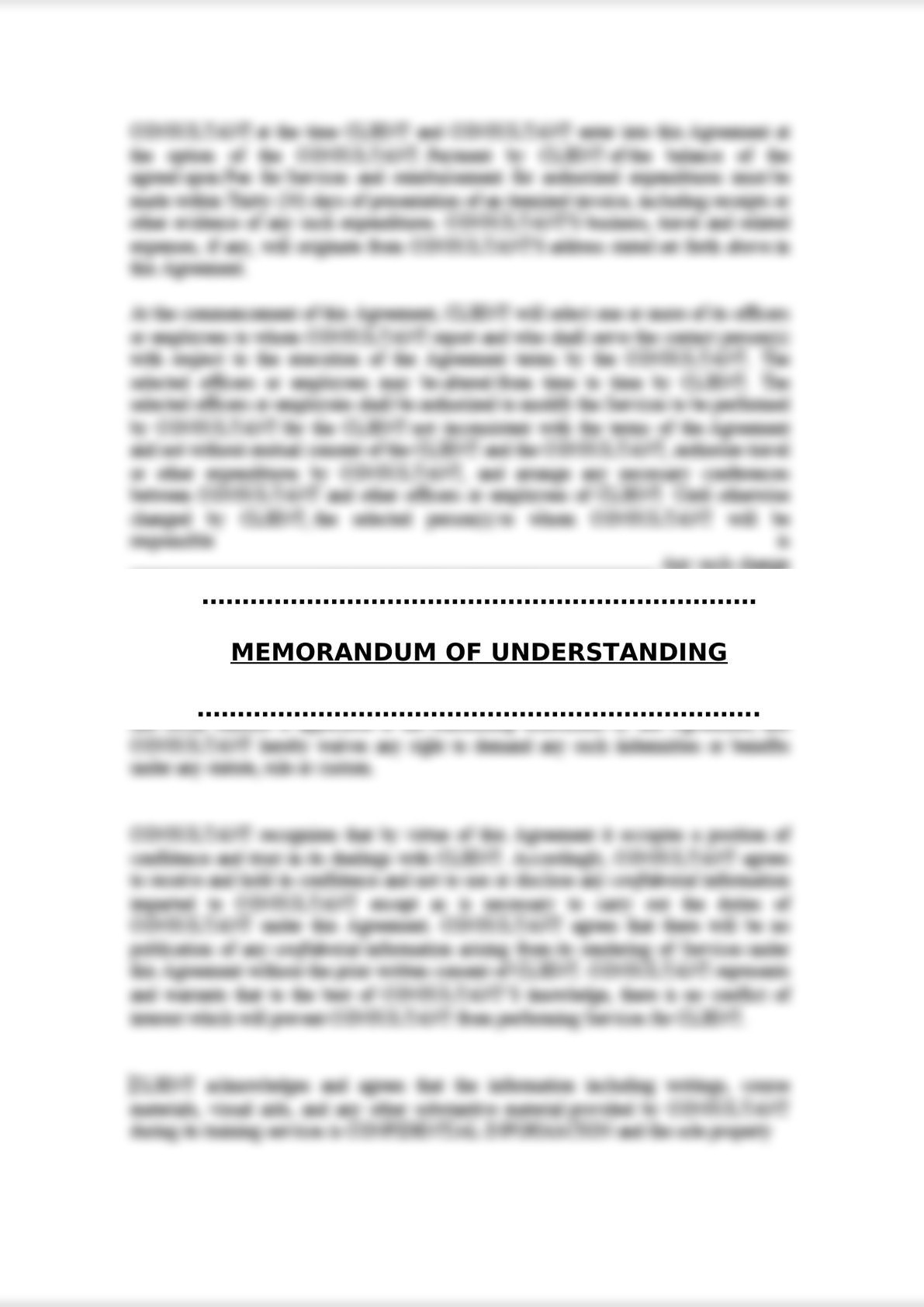 MEMORANDUM OF UNDERSTANDING - SECURED LOAN-0