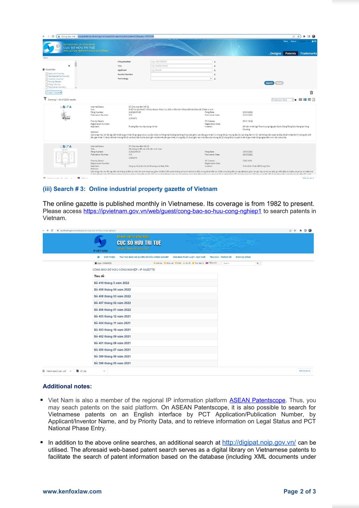 How do I find a Vietnam patent-1