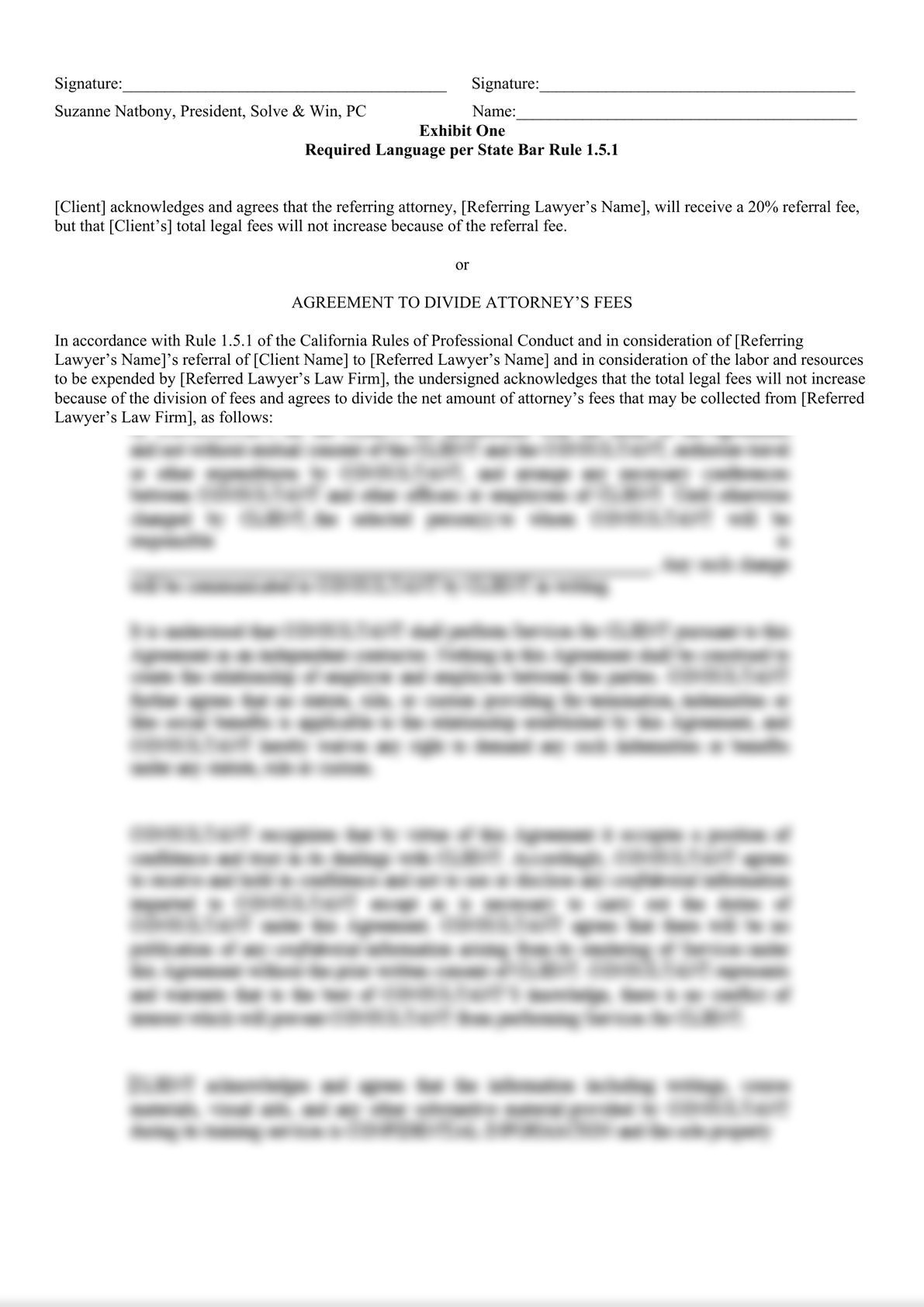 Lawyer Reciprocal Referral Agreement-1