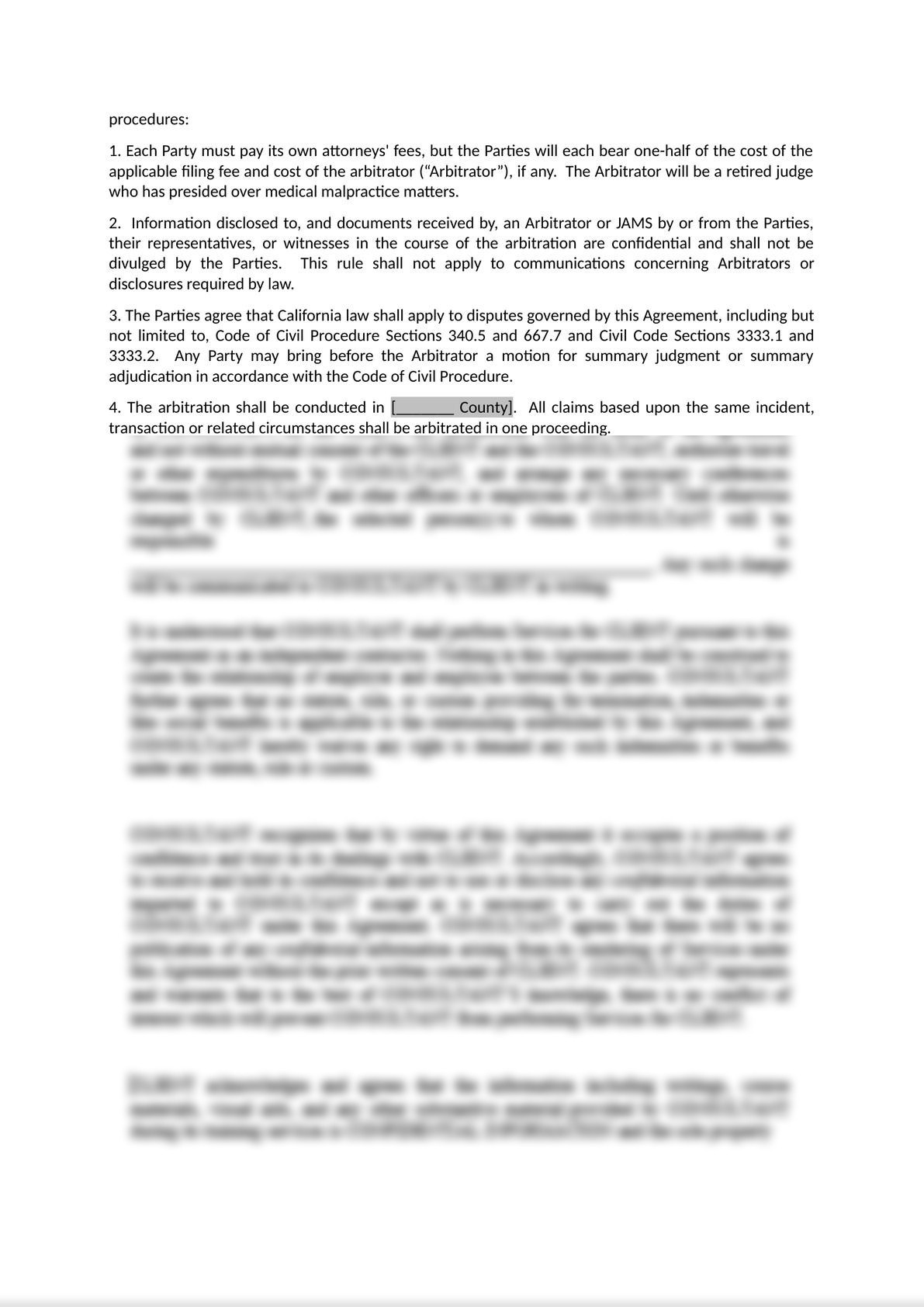 Physician Patient Binding Arbitration Agreement Template-1