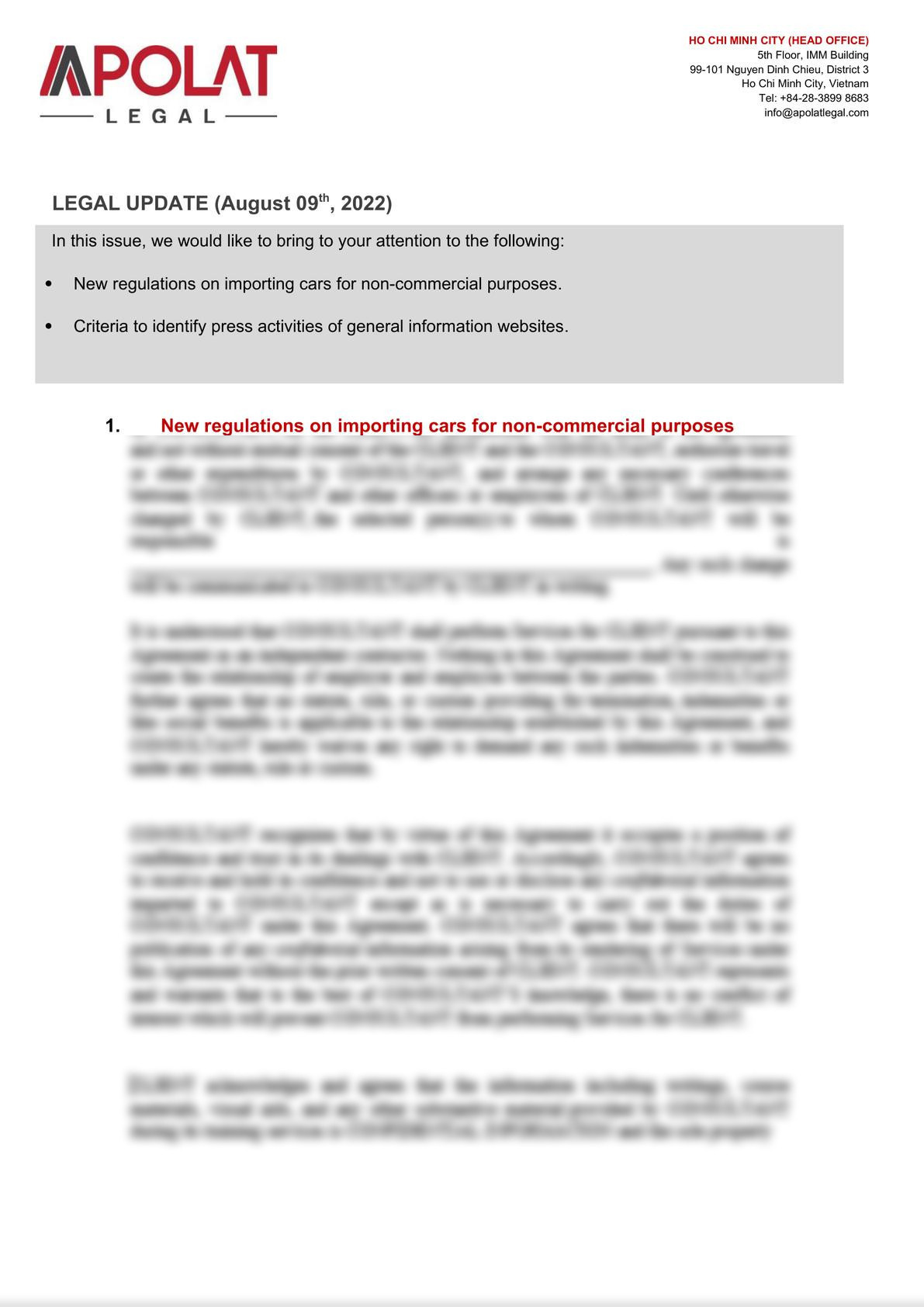 Legal update: New regulations on importing cars for non-commercial purposes-0