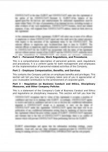 Employee Personnel Handbook Template (with Employee Acknowledgment Receipt)