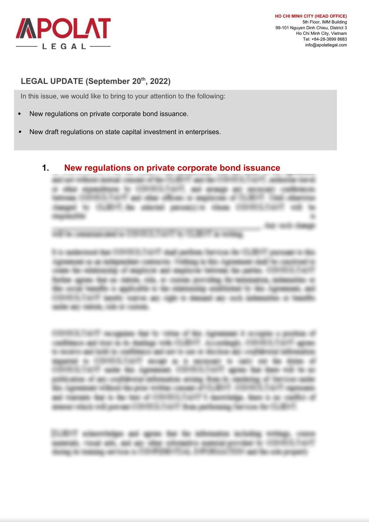 Legal update: New regulations on private corporate bond issuance -0