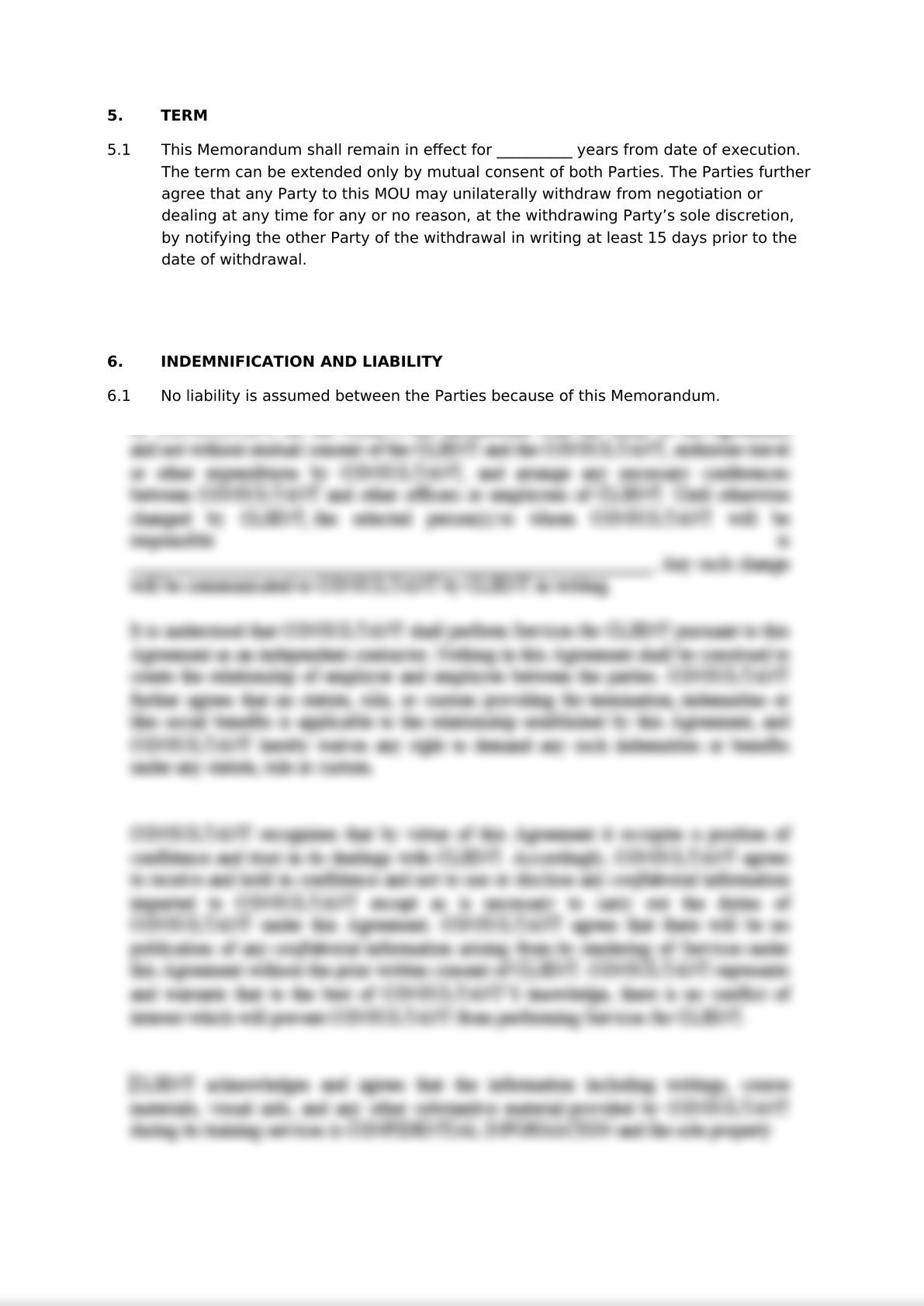 Memorandum Of Understanding (MOU) Agreement -2