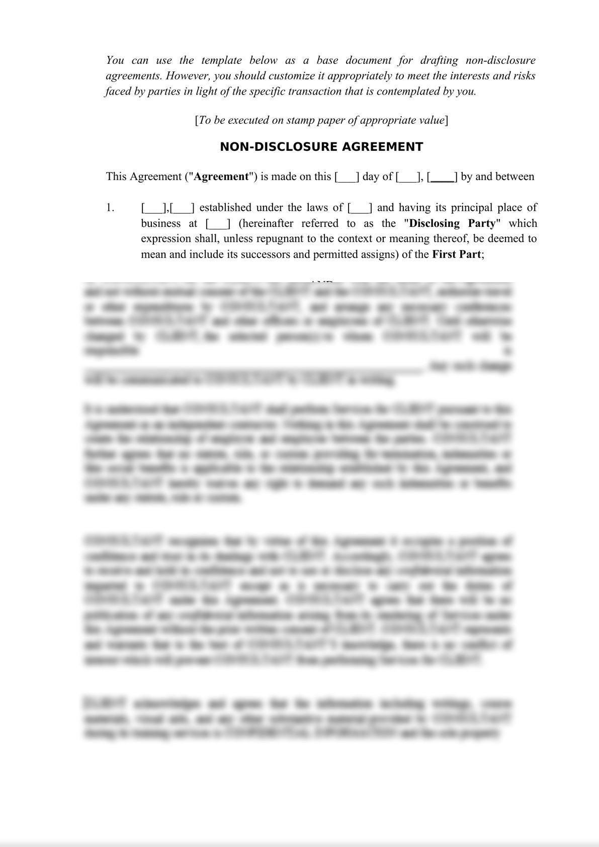 NON-DISCLOSURE AGREEMENT-1