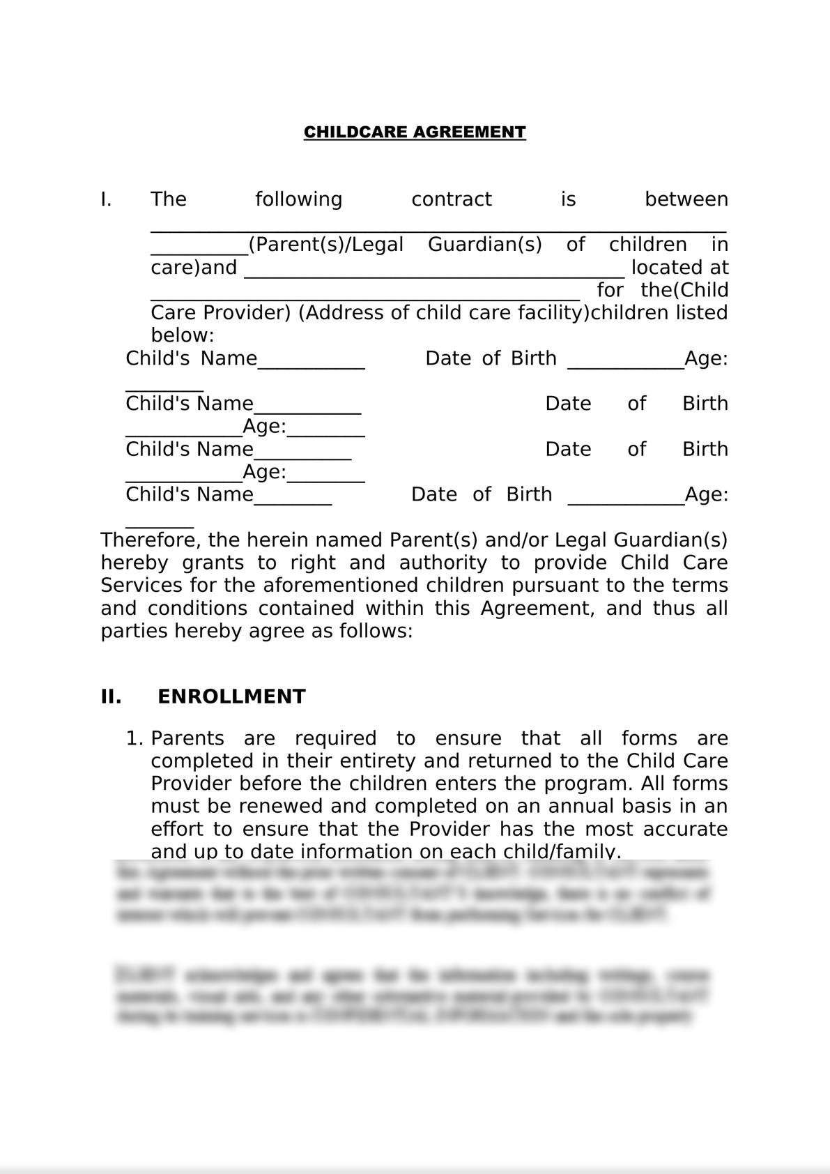 Childcare Agreement-0