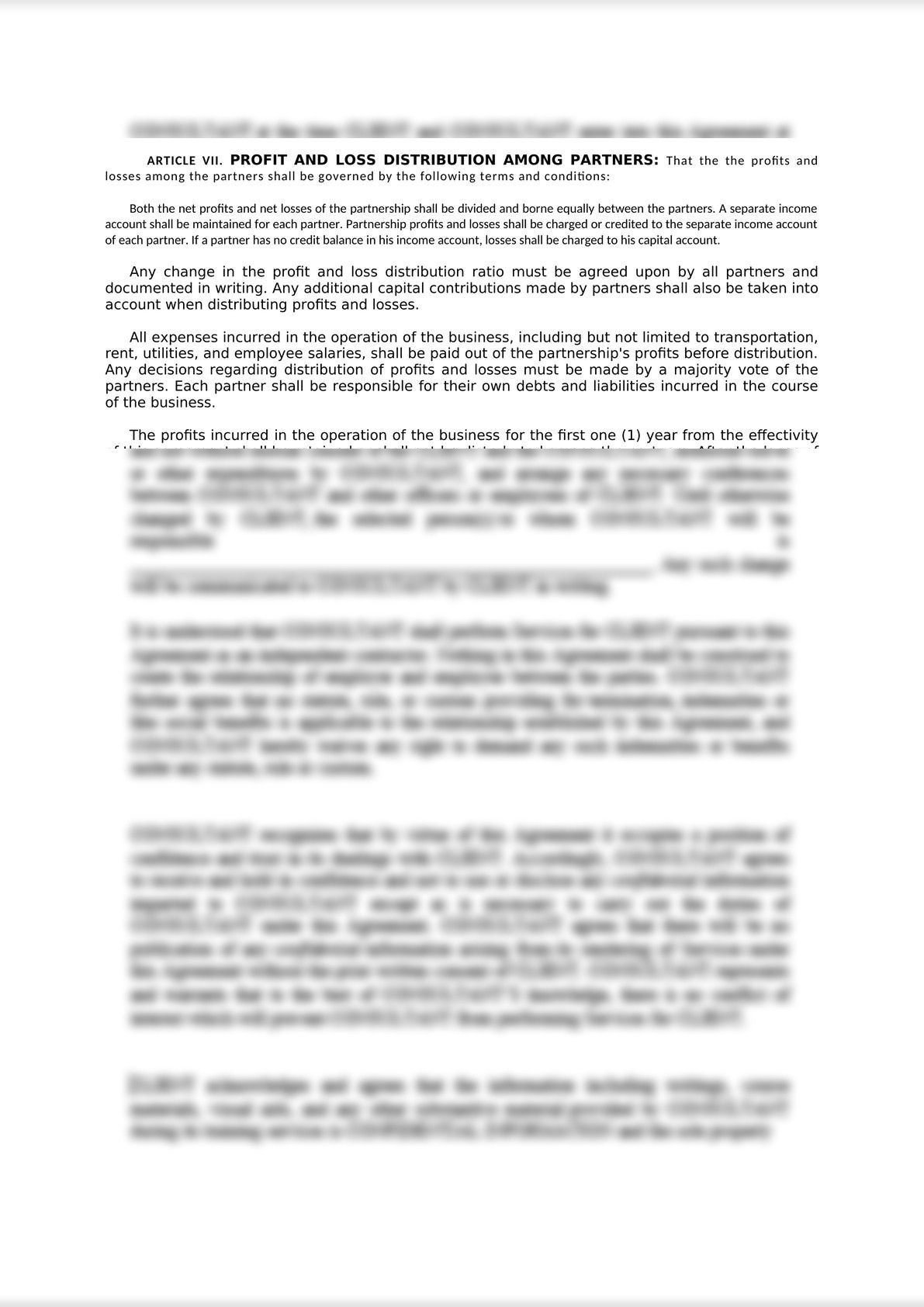 Articles of General Partnership (Agreement Contract)-1