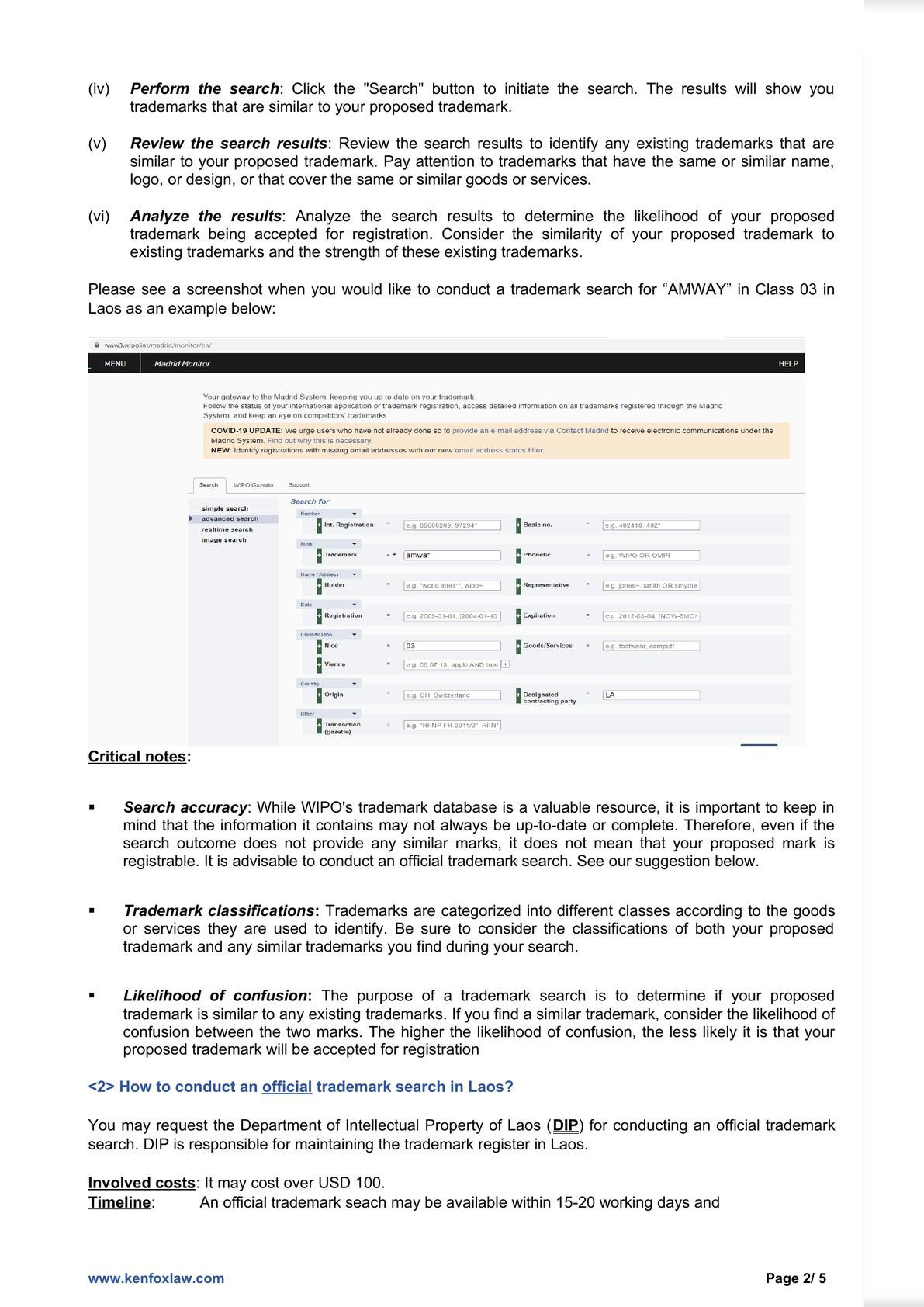 Conducting a trademark search in Laos: Why and How?-1