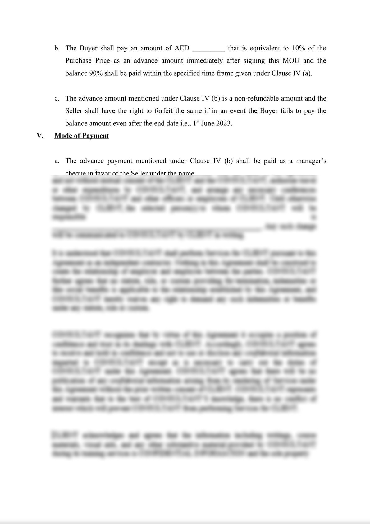 MEMORANDUM OF UNDERSTANDING REGARDING INTENT TO ENTER INTO A PURCHASE AGREEMENT-2