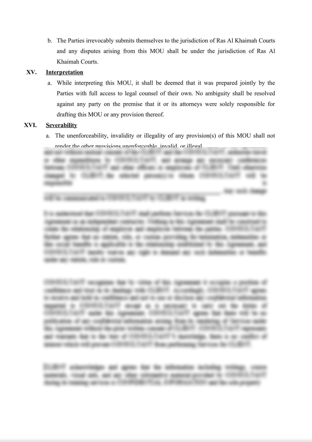 MEMORANDUM OF UNDERSTANDING REGARDING INTENT TO ENTER INTO A PURCHASE AGREEMENT-5