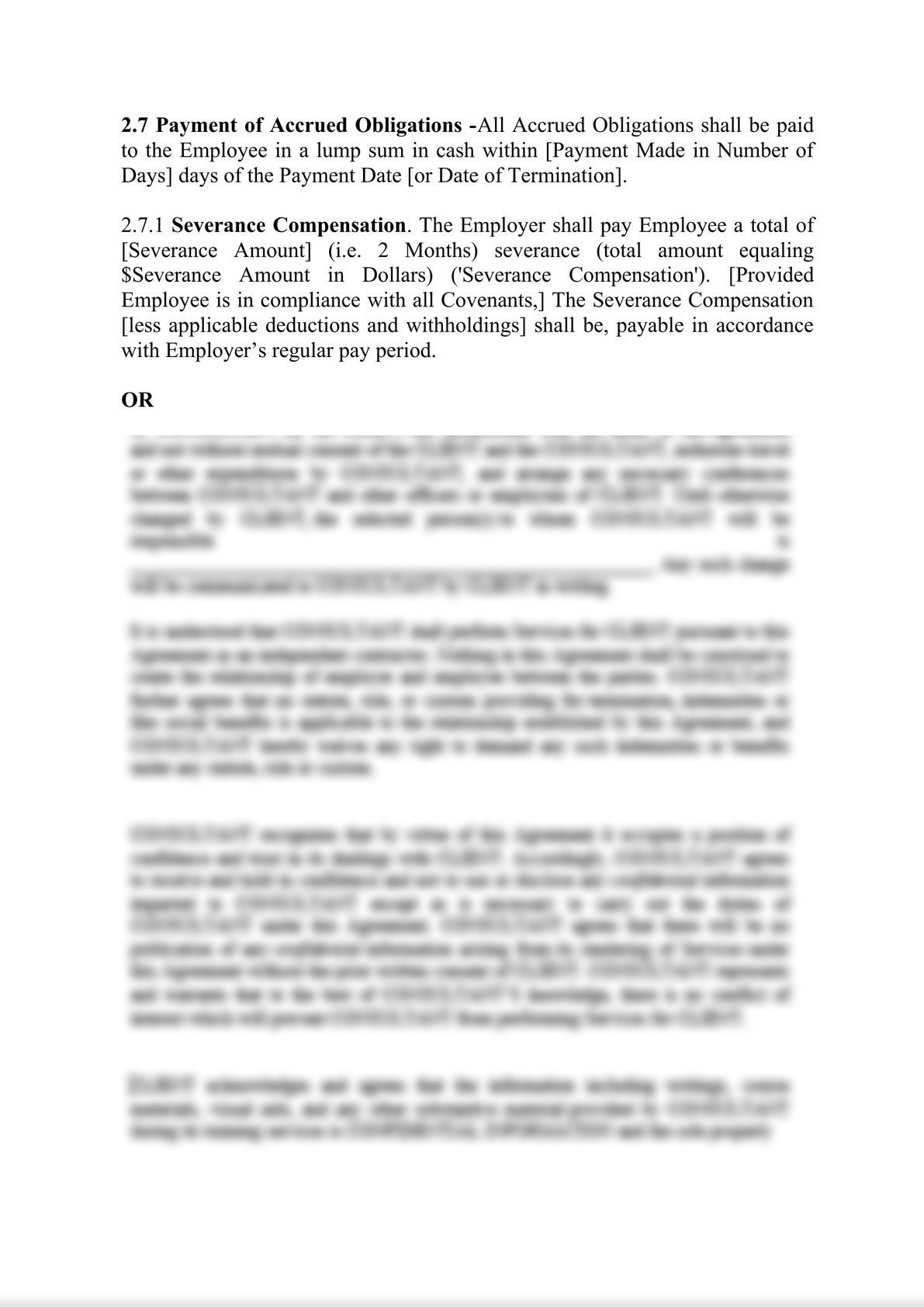 Severance Agreement - Golden Handshake-5