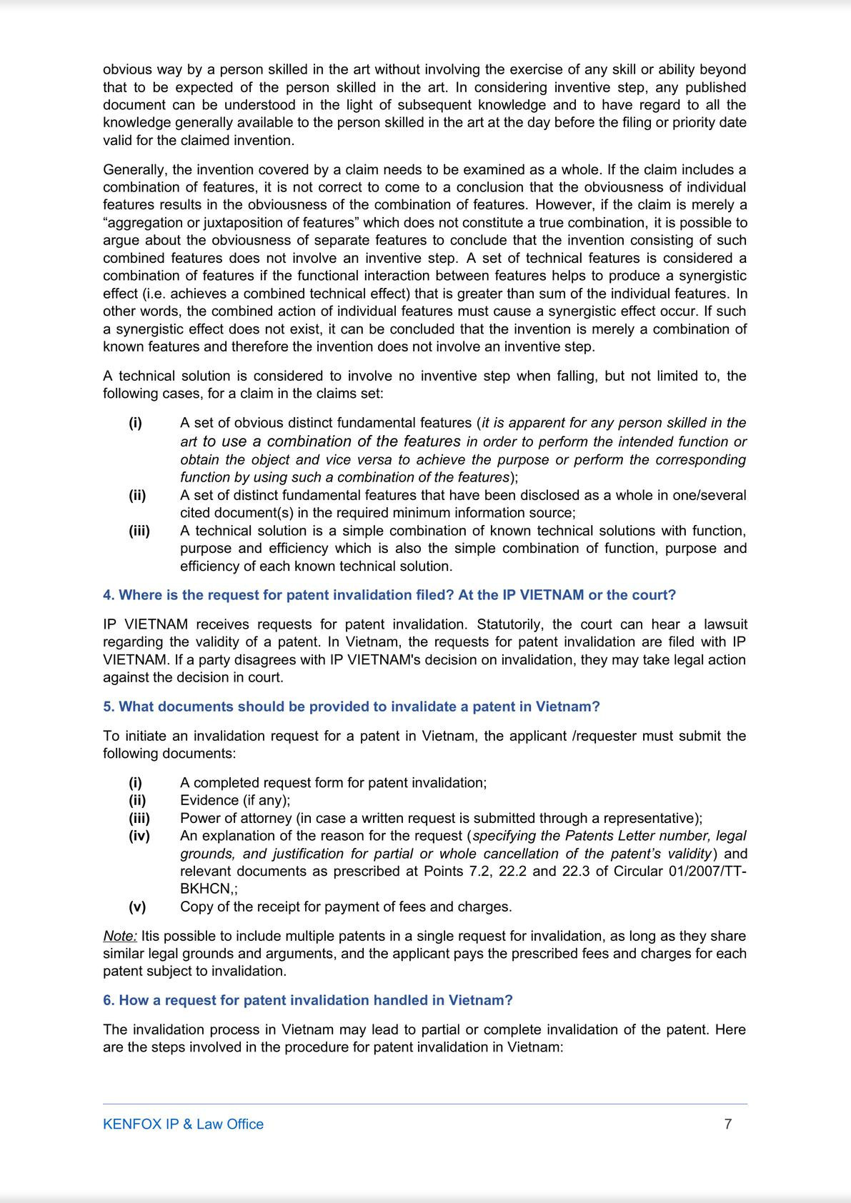 Patent Invalidation in Vietnam: How to proceed?-6