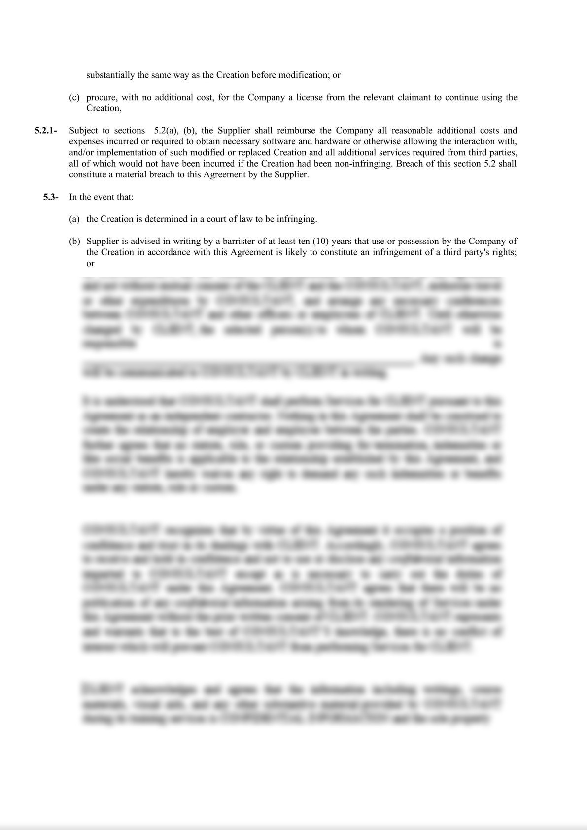 Master Service Agreement (Company / Supplier) -5