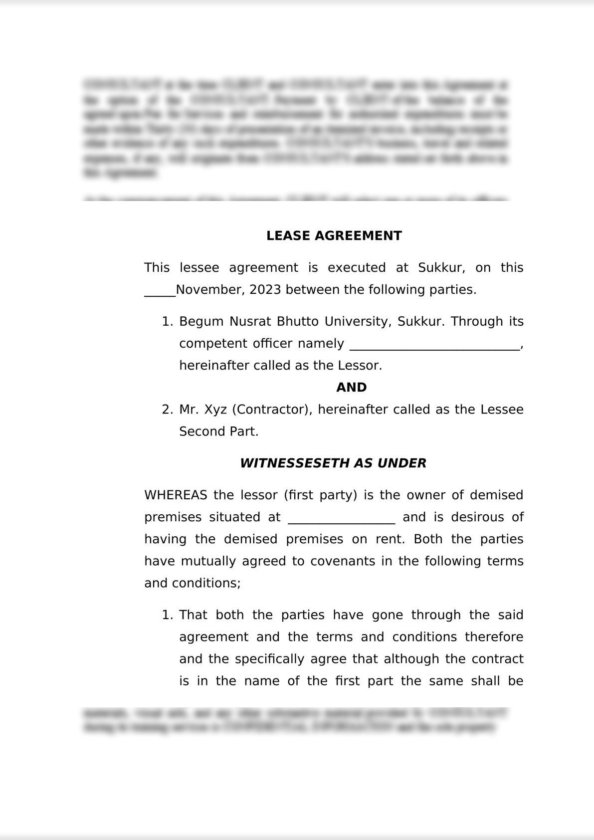 Lease Agreement -0