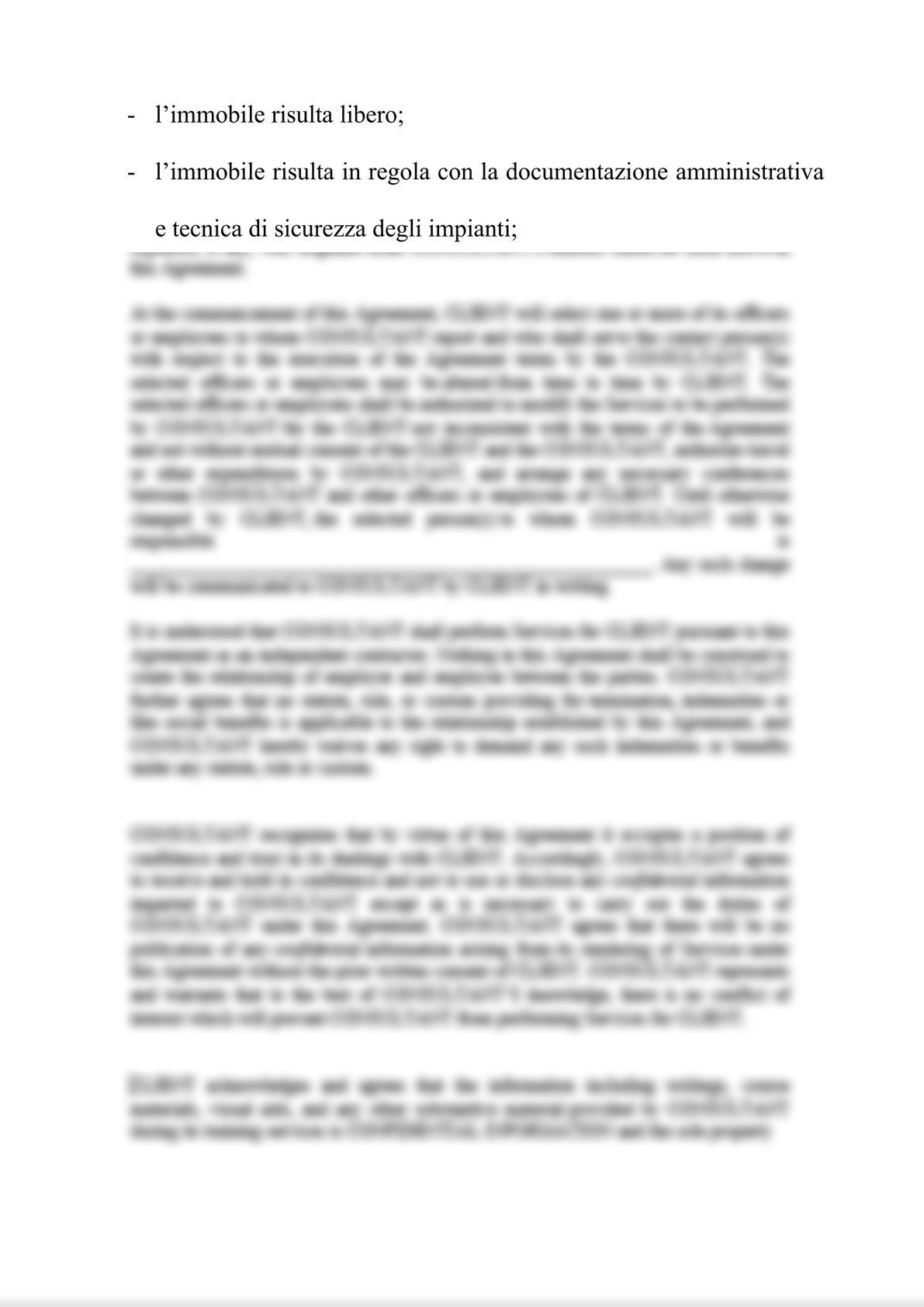 CONTRATTO DI LOCAZIONE DI IMMOBILE AD USO ABITATIVO - RENTAL AGREEMENT FOR RESIDENTIAL PROPERTY IN ITALY.-1