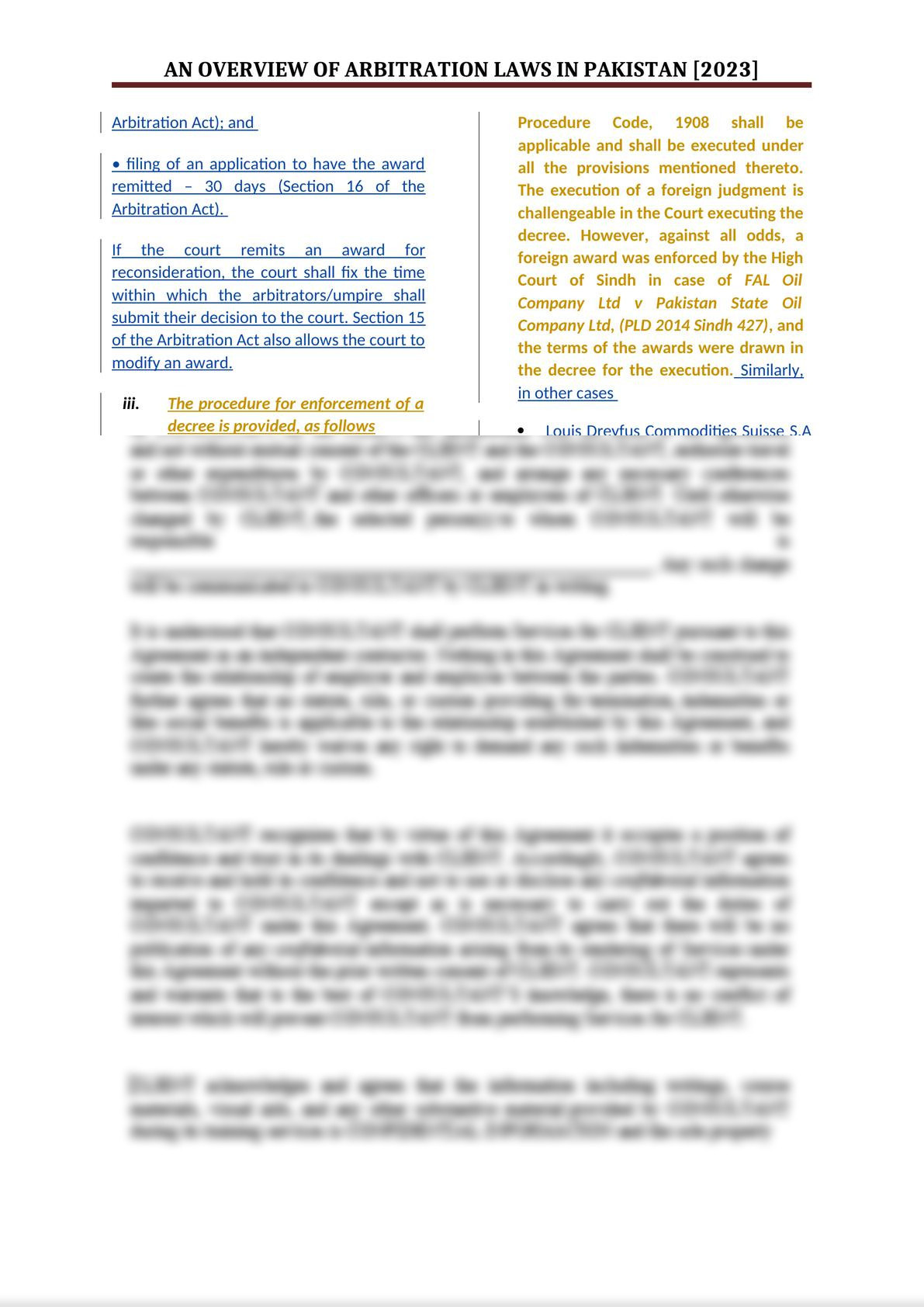 AN OVERVIEW OF ARBITRATION LAWS IN PAKISTAN AND ITS ENFORCEMENT-4