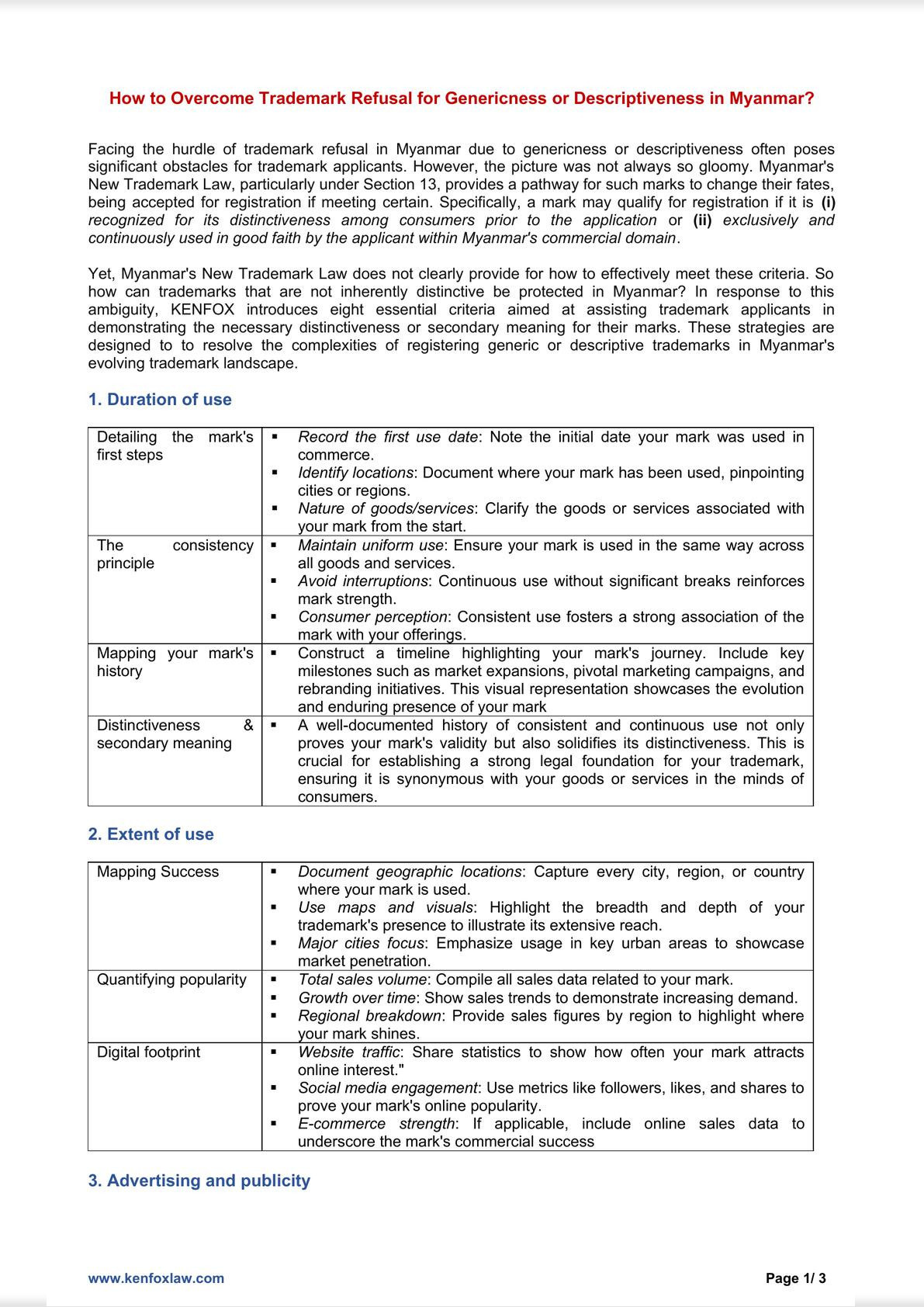 How to Overcome Trademark Refusal for Genericness or Descriptiveness in Myanmar?-0