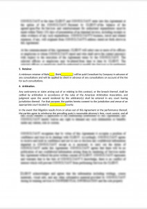 Consulting agreement