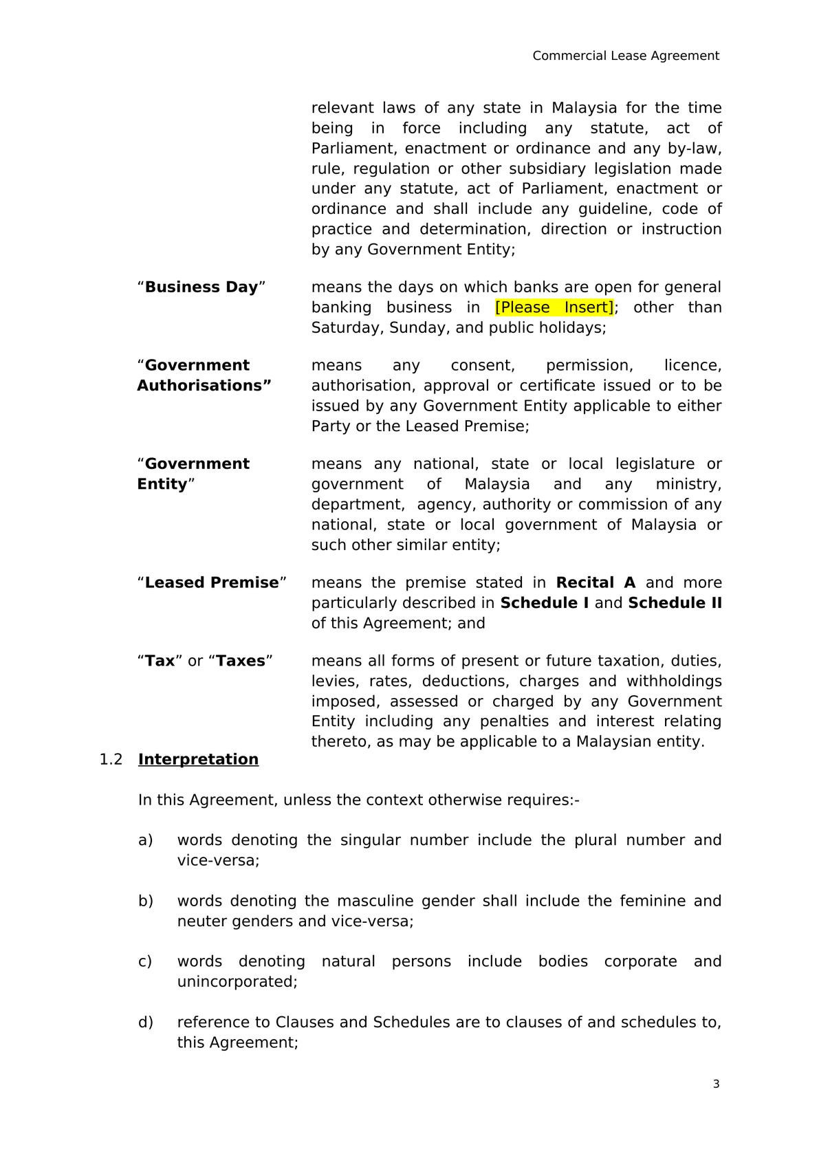 Commercial Lease Agreement for Lease of Hotel Building-2