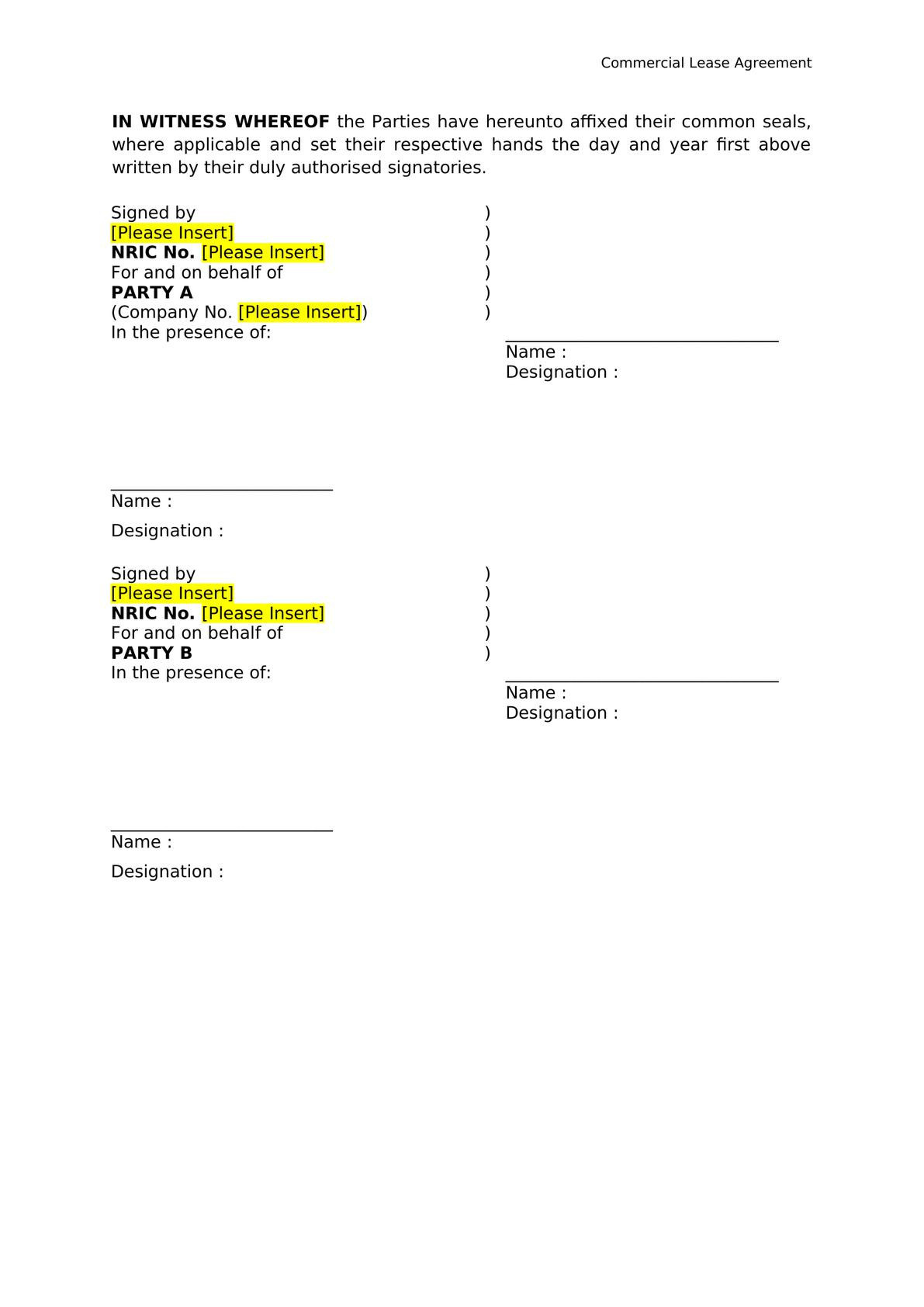 Commercial Lease Agreement for Lease of Hotel Building-8