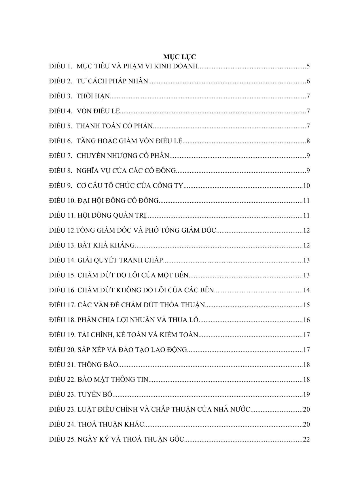 Vietnamese Shareholder Agreement 2020-1