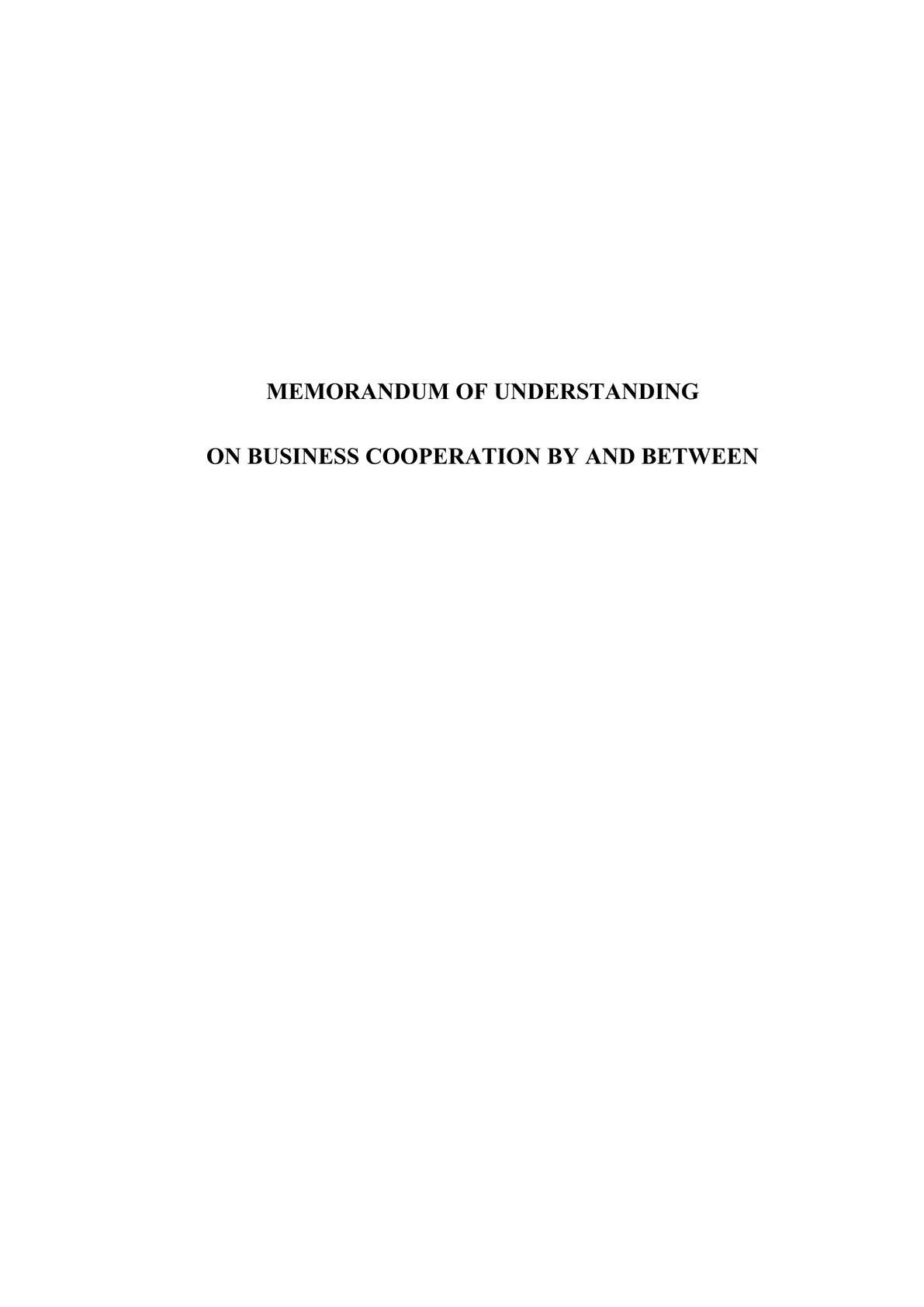 Memorandum of Understanding for big Corporations-0