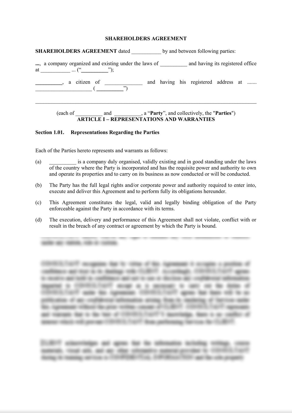 Shareholders agreement-1