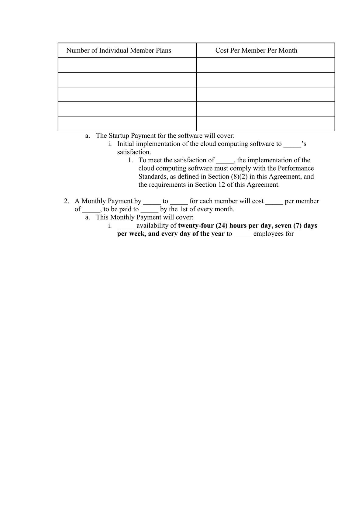 Service Hosting Agreement for END USER data services-4