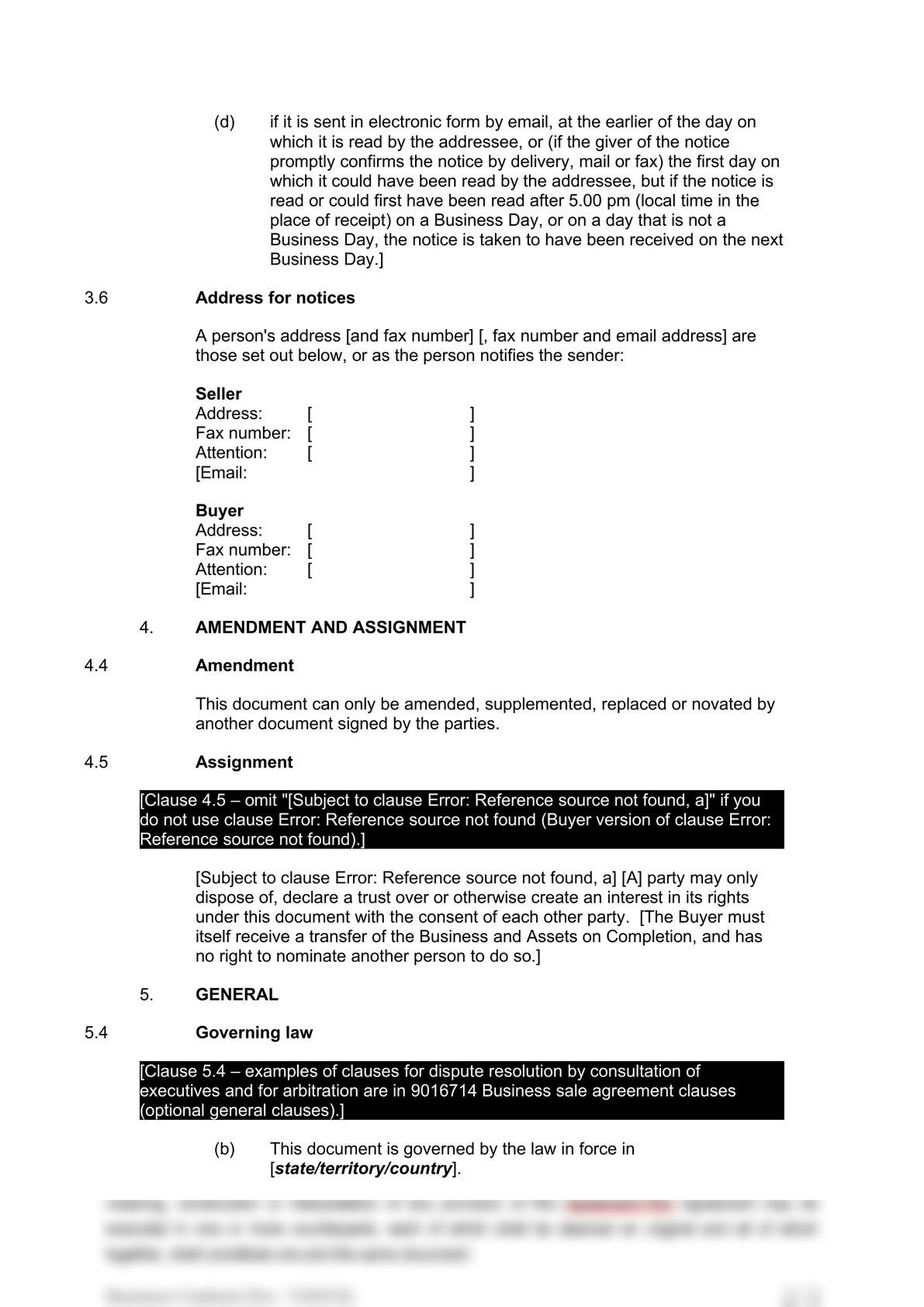 Australian Boiler Plate - Long Form with Variables-5