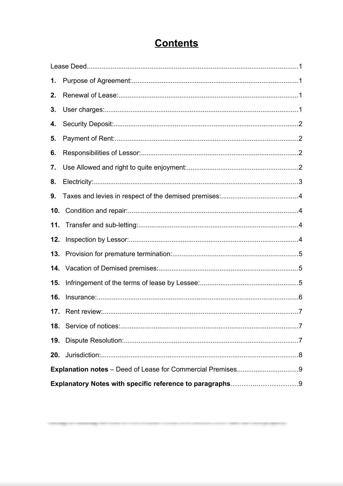 Commercial Lease Deed-1