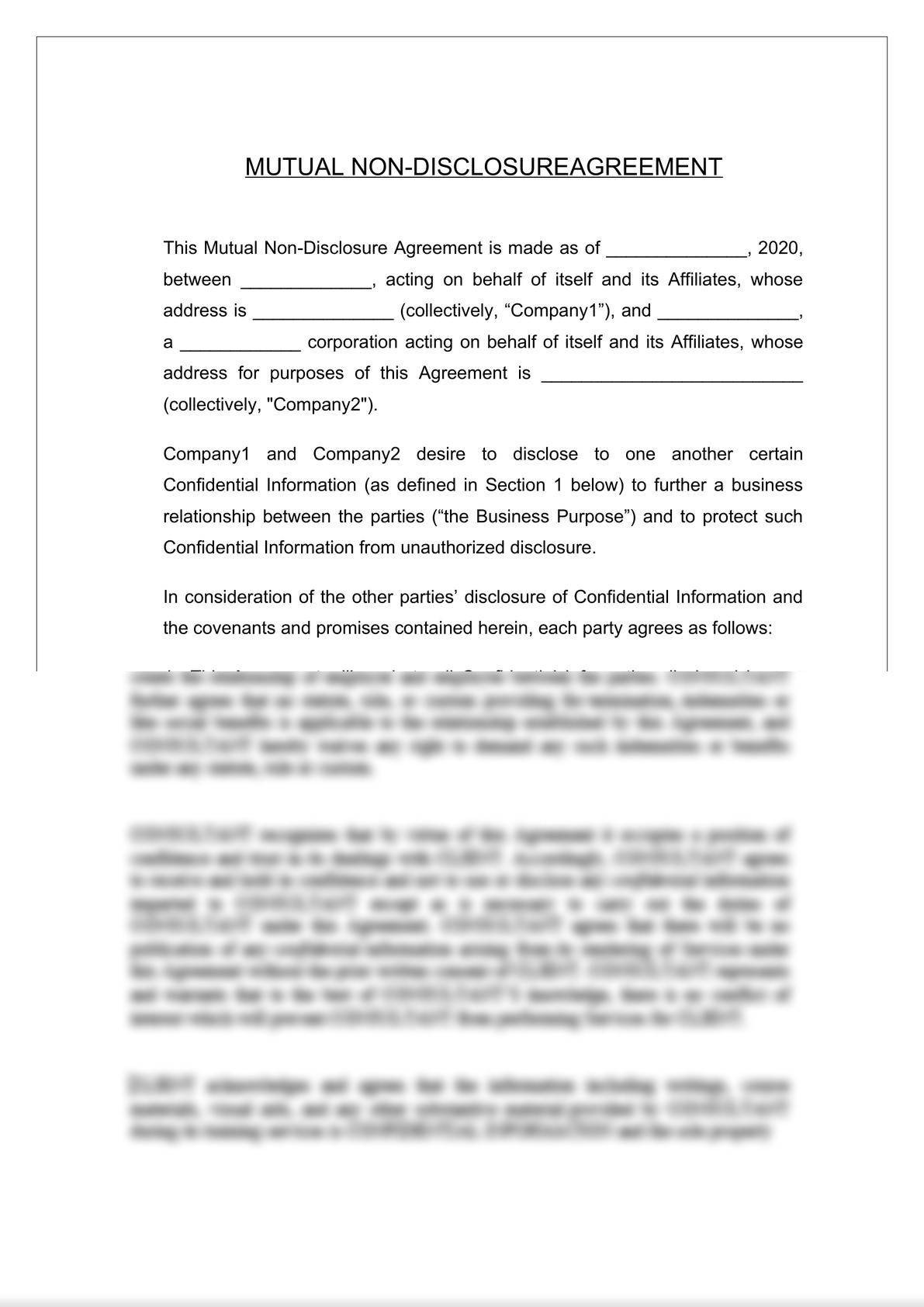 Mutual Non-Disclosure Agreement-1