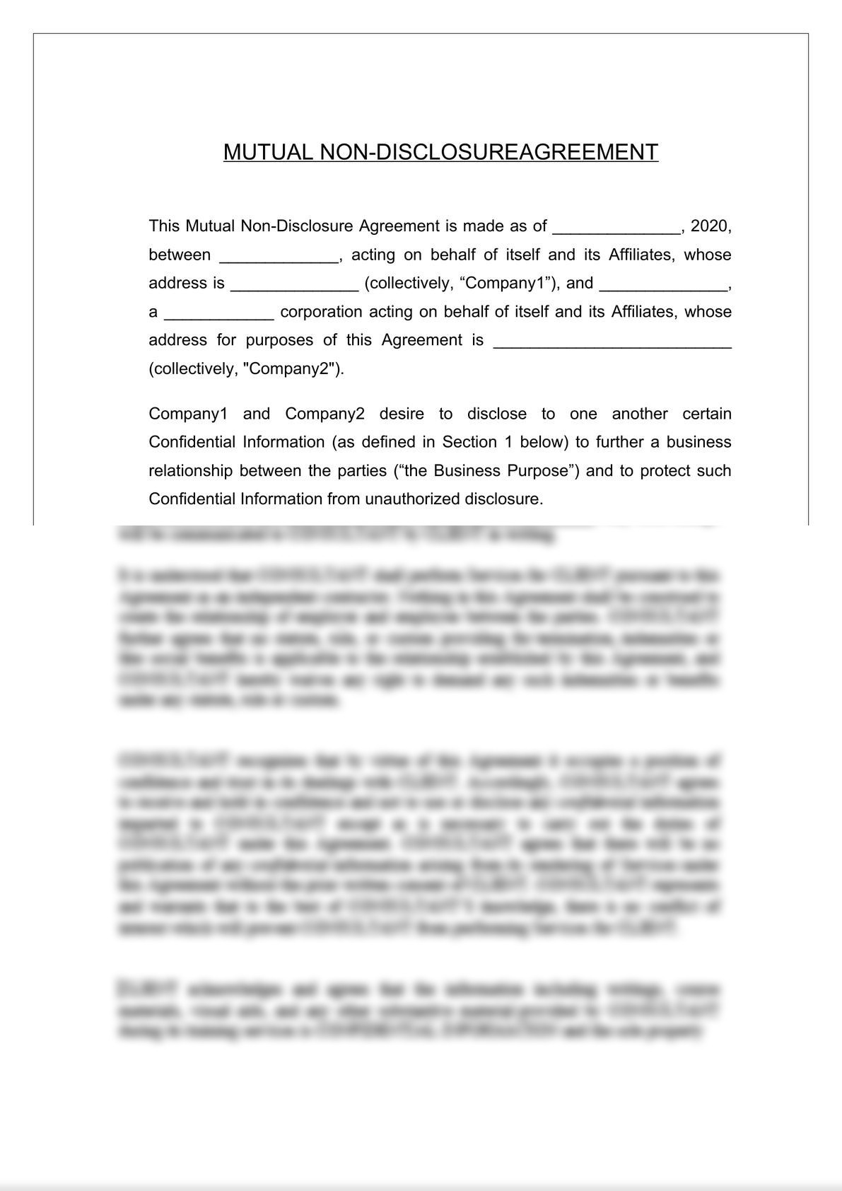 Mutual Non-Disclosure Agreement-1