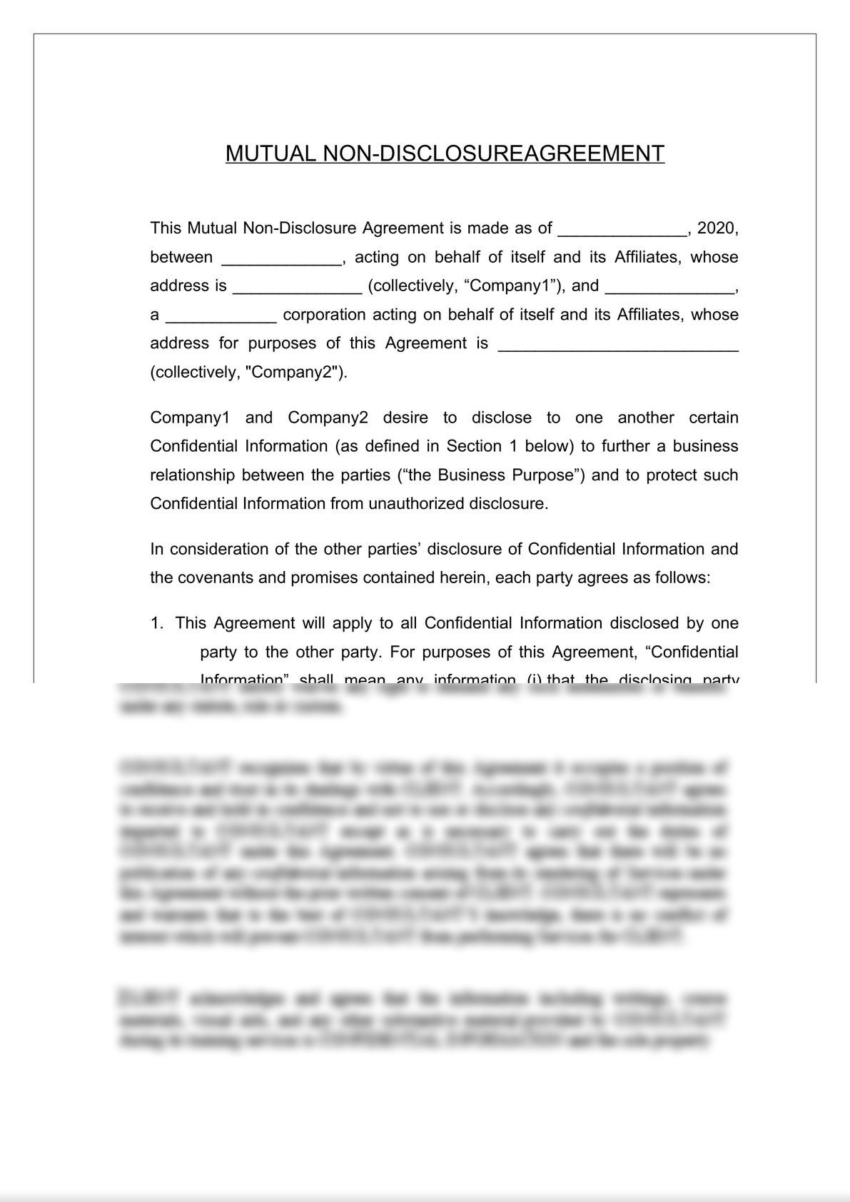 Mutual Non-Disclosure Agreement-1