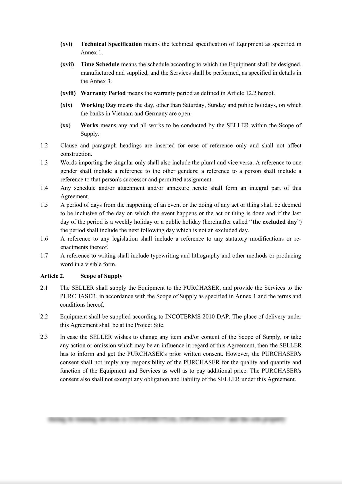 Equipment Turn Key Supply Contract-4