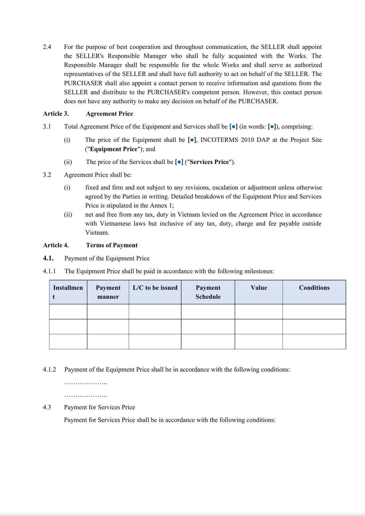 Equipment Turn Key Supply Contract-5