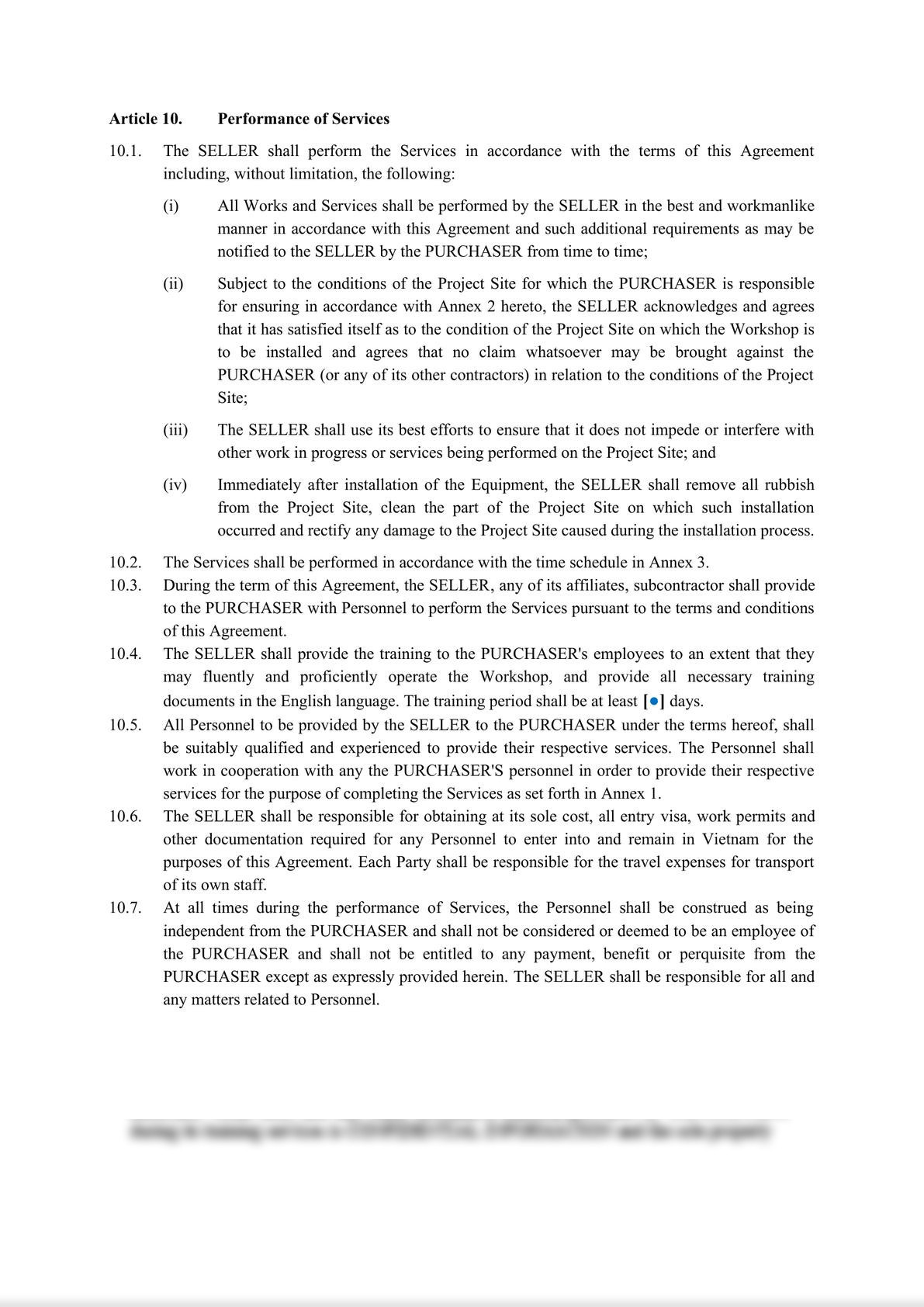 Equipment Turn Key Supply Contract-10