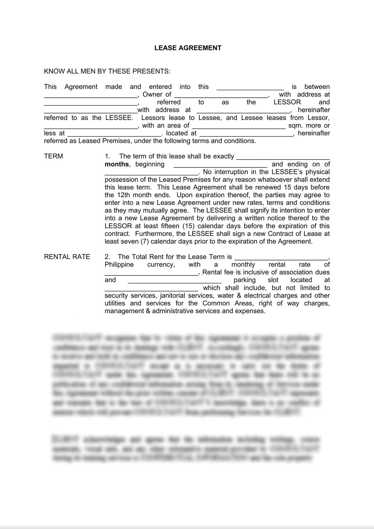 Contract of Lease - Condominium Unit-1