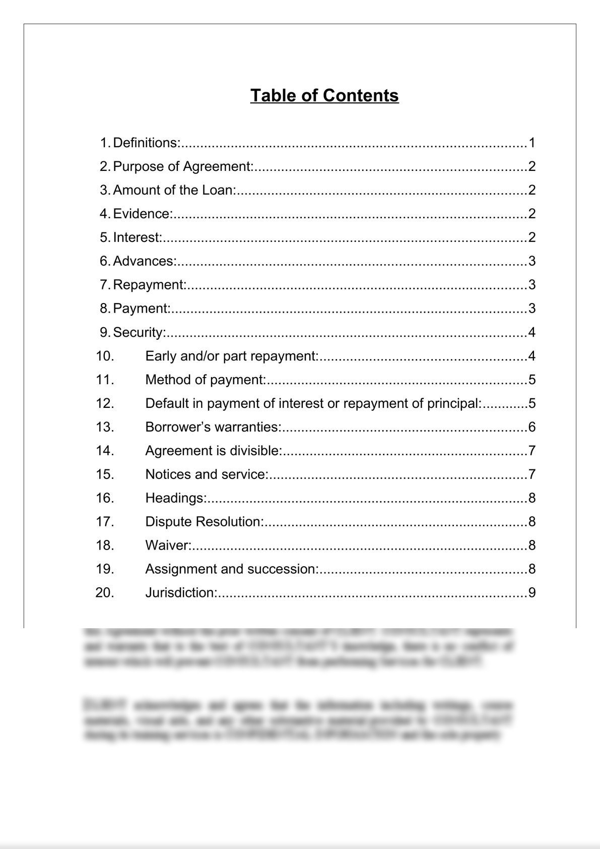 Loan Agreement (Secured)-1