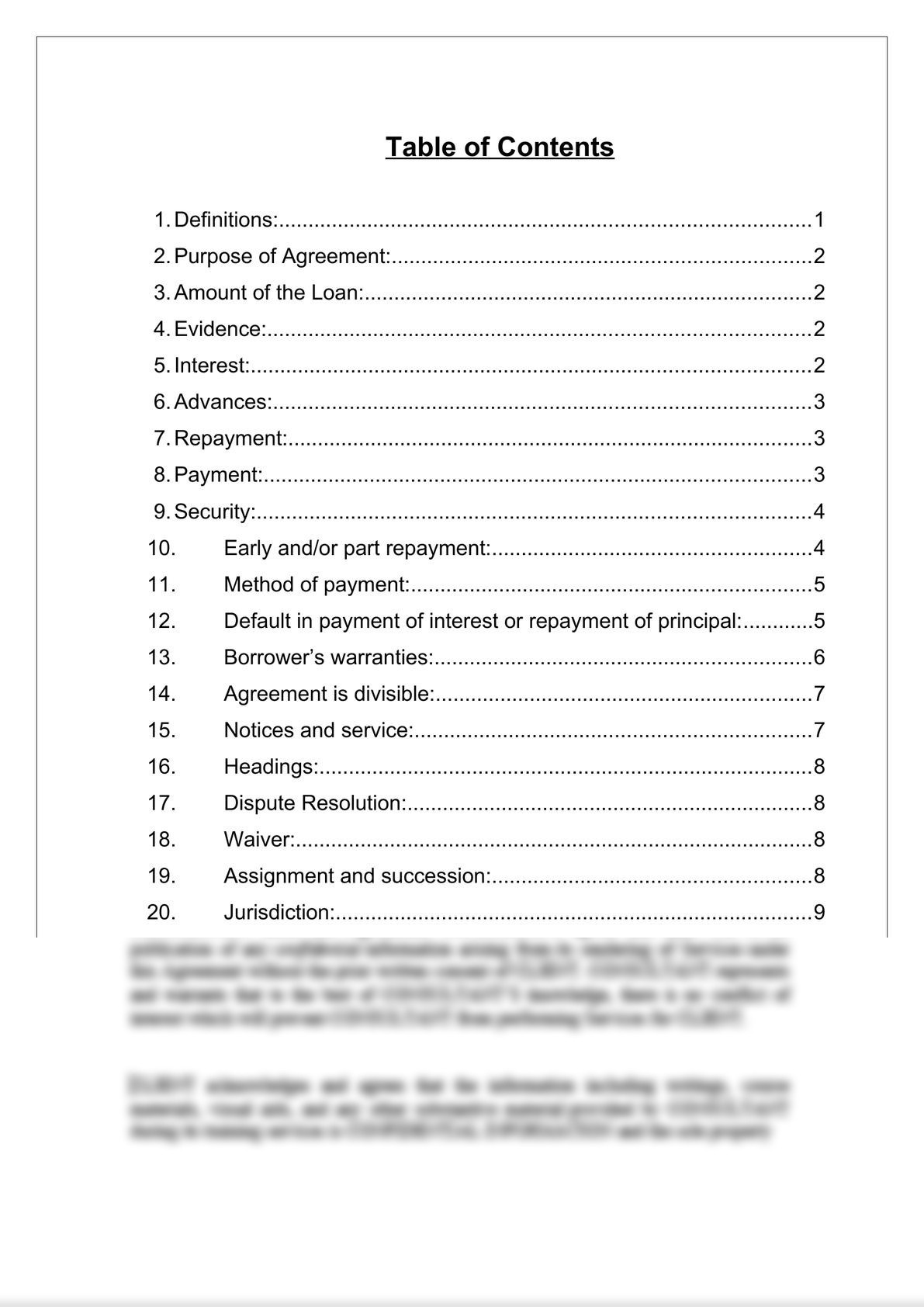 Loan Agreement (Secured)-1