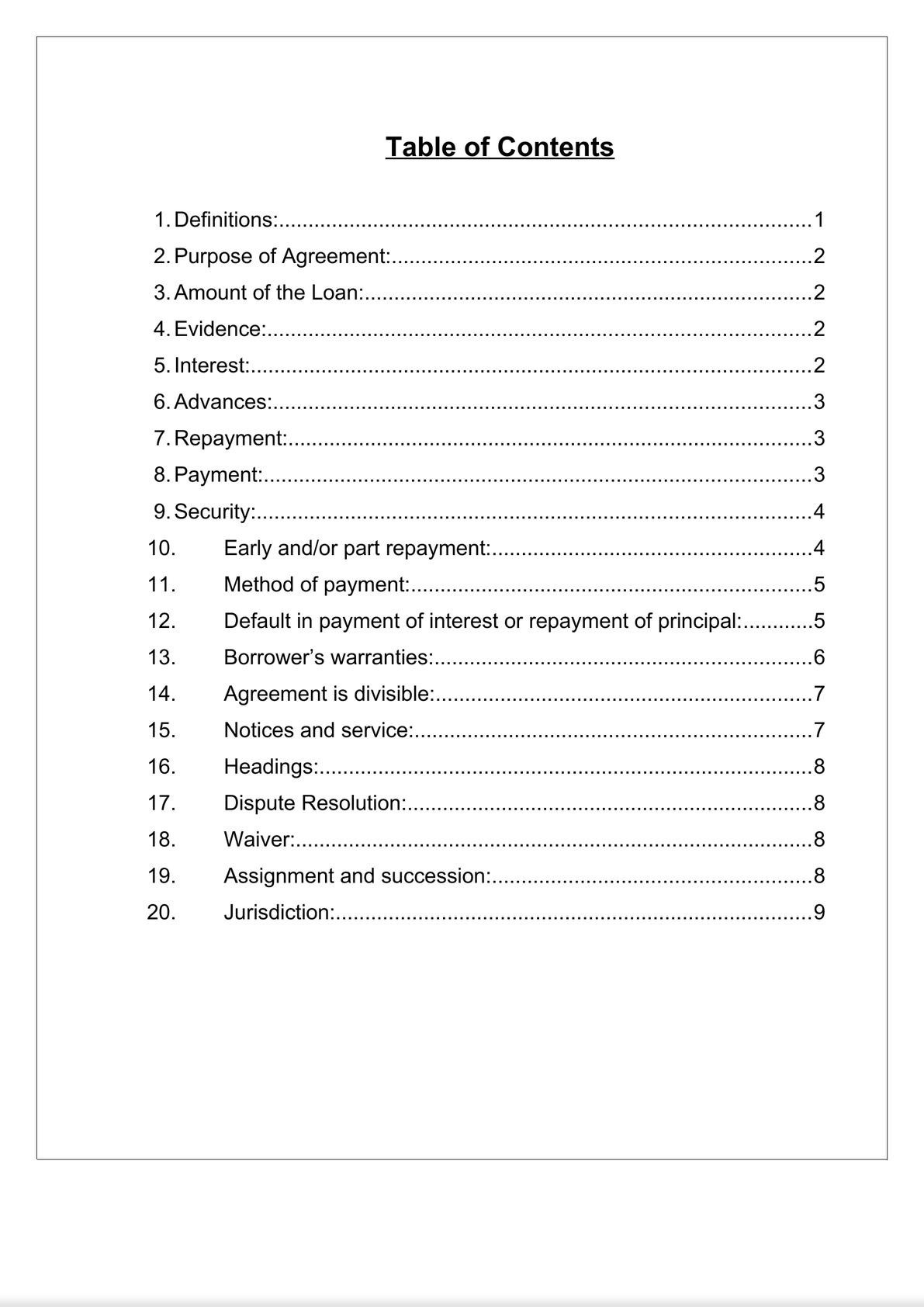 Loan Agreement (Secured)-1