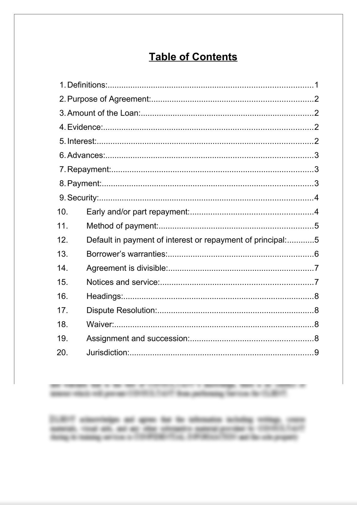 Loan Agreement (Secured)-1